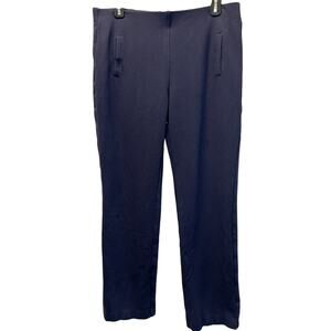 Chicos Navy Stretch Ponte knit pull-on straight Leg Womens M/8
